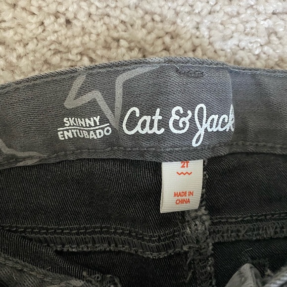 CAT & JACK Skinny Gray jeans with star print - Picture 3 of 8